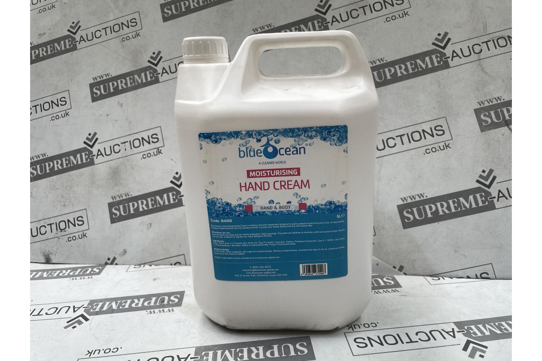 2 x Boxes to contain 4 x 5L Hand & Body Moisturising Cream, Heavy Duty Moisturising Cream,