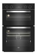 BOXED Beko BBDQF24300B Built-in Double Electric Oven - Black Always achieve perfectly roasted meat