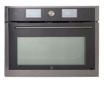 Bamia GHCOM50 Built-in Compact Oven with microwave - Brushed black stainless steel effect (LOC: