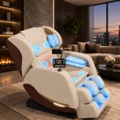 New & Boxed White Luxury Monaco Luxury Full Body Massage Chair – RRP £1,999. Luxury • Zero Gravity •
