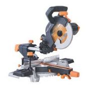 Evolution 1500W 240V 210mm Corded Sliding mitre saw R210SMS (LOC: SR9.2.7-QA1090 - 1LP)