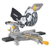 Titan TTB794MSW 210mm Electric Single-Bevel Sliding Mitre Saw 240V (LOC: SR9.1.1-QA470 - 1LP)