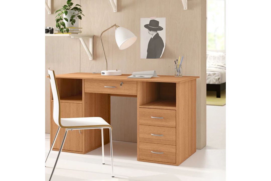 Boxed Shelton Solid Wood Computer Desk *contains only 1 box out of 2 (LOC: SR6.6.3-QA4918 - 1LP)