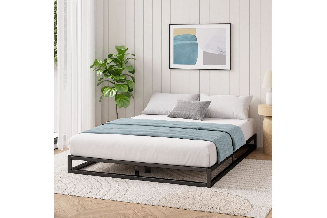 Boxed Hashtag Dekker Metal Platform Bed with Wooden slat support 15cm/6in Height Double (LOC: SR6.