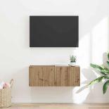 Boxed Unfinished TV Stand 29.5cm H x 78.5cm L x 31cm W Artisian Oak (LOC: SR6(1.4)-DE573 - MP)