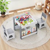 Boxed 4 in 1 Toddler Wooden Activity Desk and Chair Set (LOC: SR7.2.2-QA4471 - 1P)