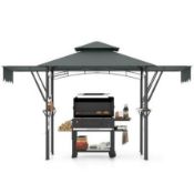 Boxed 398 x 153 CM Grill Gazebo with Dual Side Awnings and Adjustable Shadow (LOC: SR7BW-QA4561 -