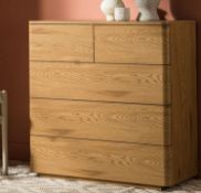 Boxed Agnes Curved Edge 2 over 3 Chest of Drawers, Natural. RRP £309.99. With its clean design and