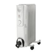 Daewoo 7 Fin Oil Filled Radiator 1500W Portable 3 Heat Settings, The Daewoo 7-fin oil filled