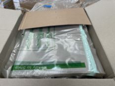 11 X BRAND NEW PACKS OF 500 CLEAR WITH PERF HANGING STRIP RETURNS POLYBAGS (LOC: 20.6-AA7219 - 3P)
