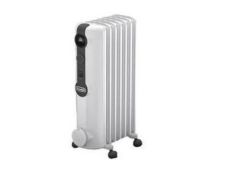 Delonghi 1500W Radia S Oil Filled Radiator, White RRP £85, Warm your home with efficiency and