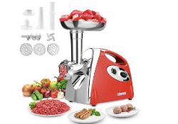 Geepas Electric Meat Grinder 1400W, Red Let's Make Life Even More Fine Geepas Electric Meat