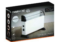 Daewoo HEA1146GE 2000W Convector Heater in White 3 Heat Settings, 2000W Convector Heater3 Heat