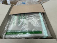 11 X BRAND NEW PACKS OF 500 CLEAR WITH PERF HANGING STRIP RETURNS POLYBAGS (LOC: 21.17-AA7218 - 3P)