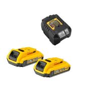 DEWALT CARRY CASE WITH 2 X 2.0AH BATTERIES AND A CHARGER (LOC: S/R-bb9636 - 1P)