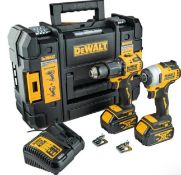 DeWalt DCK2062M2T Brushless 18v XR Combi Drill & Impact Driver Twin Kit inc 2x 4.0Ah Batts RRP £219.