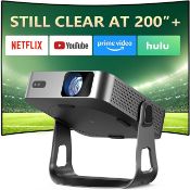 VOPLLS Mini Projector 4K with Auto Focus & Keystone RRP £229, VOPLLS 1100ANSI WiFi Bluetooth 1080P