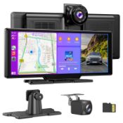 Boxed ESSGOO 10.26" Portable HD CarPlay Screen, Wireless Carplay & Android Auto & Mirror Link,