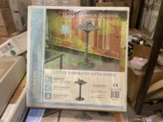5 X BRAND NEW ALPINE CORPORATION LOTUS GARDEN BIRDBATHS (LOC: 20.15-aa8822 - 2P)