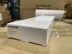 BRAND NEW THERMORAIL 7124 MATTE BLACK FINISH 12V STAINLESS STEEL HEATED TOWEL RAIL 450 X 40 X