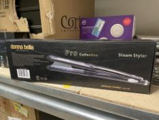 2 X BRAND NEW DONNA BELLA NEW LOOK NEW YOU PRO COLLECTION STEAM STYLER STRAIGHTENERS (LOC: S/R-