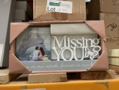 4 x Boxes of 4, Celebrations Photo Frame - Missing You, 4" X 4" - Give a precious photo of your