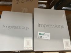 19 x 2 Mixed sizes Impressions Wooden Photo Frame Washed White Finish 4' X 6' and Impressions Wooden