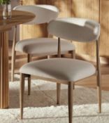 Boxed Dagmar Set of 2 Dining Chairs, Ivory Weave | Natural Frame. RRP £269.99. Our Dagmar Dining