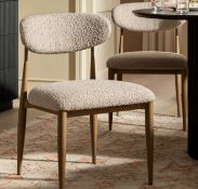 Boxed Dagmar Set of 2 Dining Chairs, Light Taupe Boucle | Silver Oak Frame. RRP £259.99. Soft,