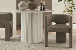 Boxed Greenwich Wheat Woven Textured Fabric Dining Chair. RRP £239.99. Our beautiful Greenwich chair
