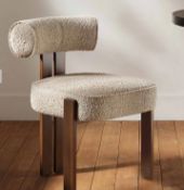 Boxed Ophelia Taupe Boucle Dining Chair. RRP £159.99. Combining chic taupe boucle upholstery and