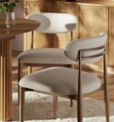 Boxed Dagmar Set of 2 Dining Chairs, Ivory Weave | Natural Frame. RRP £269.99. Our Dagmar Dining