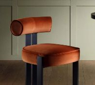 Boxed Ophelia Rust Velvet Dining Chair. RRP £199.99. (LOC: SR7.2.4-QA8288 - 1LP)