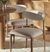 Boxed Dagmar Set of 2 Dining Chairs, Ivory Weave | Natural Frame. RRP £269.99. Our Dagmar Dining