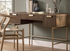 Boxed Richmond Ridged Dressing Table, Dark Ash. RRP £299.99. Thanks to its clean lined design, the