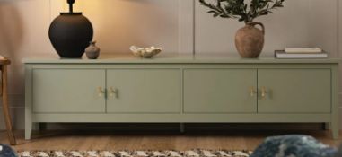 Boxed Oakham 180cm Wide TV Unit, Desert Sage. RRP £249.99. Elegant and understated, our Oakham 180cm