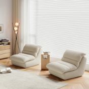BRAND NEW HOMARY Chenille Armless Upholstered Accent Chair RRP £279. Experience ultimate