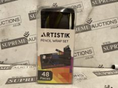 8 X BRAND NEW Coloured Pencil Set - (47 Pieces) 3.5 mm Artist Grade Drawing & Sketching Colored