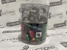 15 x New & Packaged Konstsmide Sets of 20 LED Multi Colour Ball Lights. IP20 Rated. RRP £29.99 each.