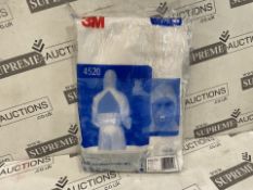 20 X BRAND NEW 3M 4520 PROTECTIVE COVERALLS WITH HOOD EXP 2029 (LOC: 17.16-AA7196 - 1P)