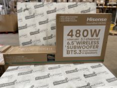 BOXED REFURBISHED Hisense Soundbar HS3100-6-speaker surround sound system, 480W Total Output Power,