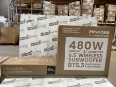 BOXED REFURBISHED Hisense Soundbar HS3100-6-speaker surround sound system, 480W Total Output Power,