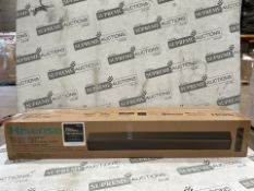 2 X BOXED REFURBISHED HISENSE HS214 2.1 All-in-one Sound Bar Give your TV's speakers a facelift with