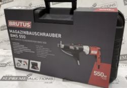2 X BRAND NEW Brutus BMS 550 Automatic Screwdriver 550W Collated Drywall Screw Gun + Case, The