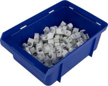 31 x Brand New REV Nail Clamps 10-14 mm Pack of 100 Cable Holders Cable Clips White, Cable clamps