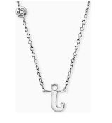 Boxed Engelsrufer letter I necklace, silver, ERN-INITIAL-I with cubic zirconia (LOC: STR6.1-JR6362 -