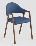 Boxed Modern Blue Linen Dining Chair with Upholstered, 2 Pieces RRP £259, Bring comfort and everyday