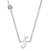 Boxed Engelsrufer letter F necklace, silver, with cubic zirconia (LOC: STR5.1-JR6397 - 1P)