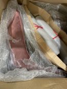 SET OF 2 PINK VELVET DESIGN DINING CHAIRS (LOC: 47.9-AA8922 - MP)