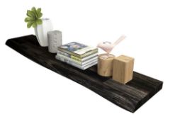 3 X BRAND NEW Acacia Afloat Shelf Floating Shelf FSC 1200x250x38mm, Finger-joint with Live edge,